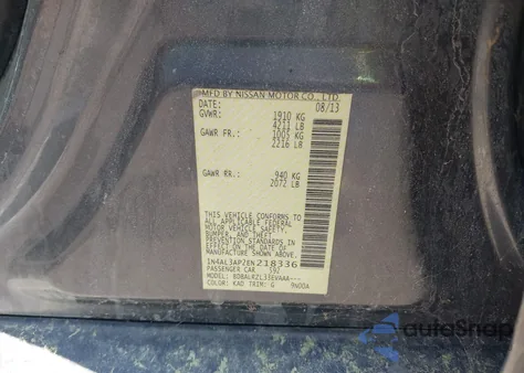 2014 Nissan Altima 2.5 S from USA, damaged, VIN 1N4AL3AP2EN218336